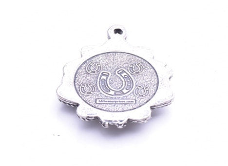 Buffalo Nickel Coin Pendant, filigree bezel, Antique Silver, Each