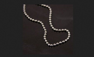 2.4mm Bead Ball Chain, silver plating, 20 foot spool