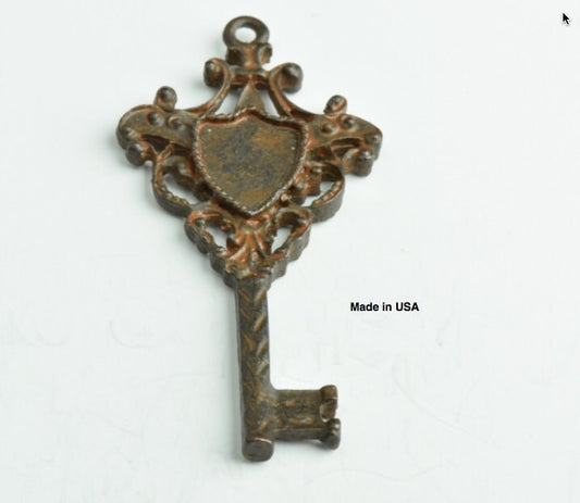 Rustic Skelton Keys, Chevron Setting, Rustic Brown Vintage Skeleton Keys, Pack of 2