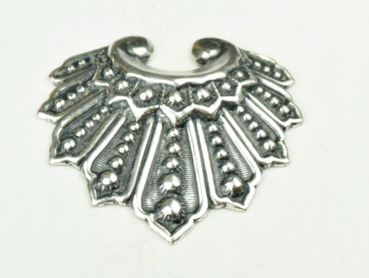 34mm Baroque Deco Collar Charm, Classic Silver or Hamilton Gold, made in USA, pack of 2
