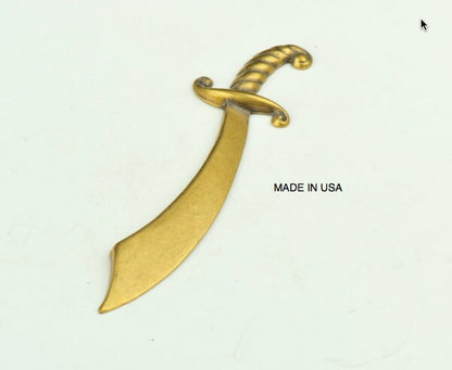 76mm Ottoman Sword Charm, 3 inches long, made in USA, pack of 3