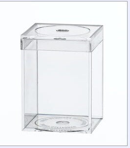 2 3/16" Food Safe PBA Free Plastic Cube Box with Lid, Succulent Moss Mini Terrarium Candy Packaging, Bead Organization, pack of 10