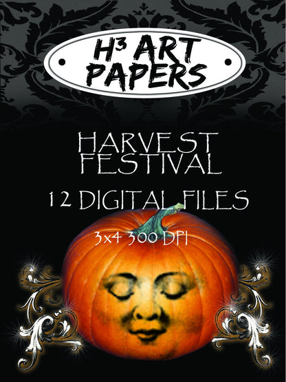 Harvest Festival Digital Print, Halloween Fall Images for Jewelry Making, download