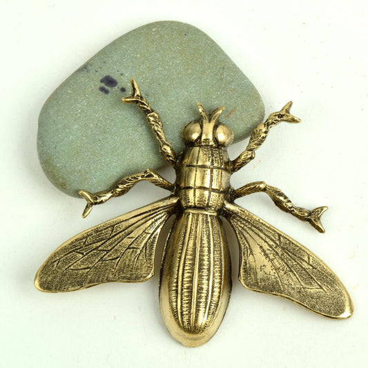 Fly Metal Stamping, 44mm Wide, Made in USA, Brass antiqued plate 15305AG sold by each