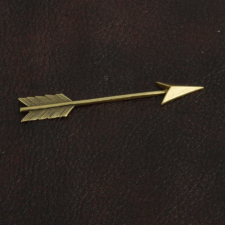 Arrow Charm, 58mm, antique gold, Pack of 3