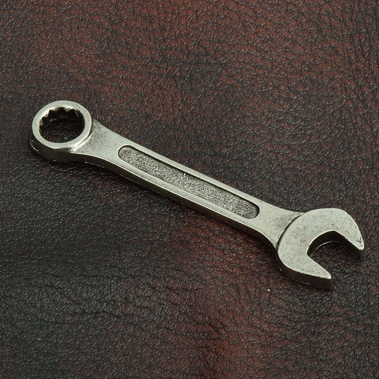 Wrench Charm pendant, 79mm long, Antique Silver over zinc cast, each