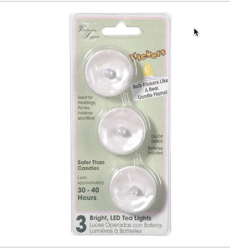 LED Tea Lights Candles - Pearlized, Pack of 3