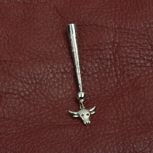 Skull Bolo Tip, antique silver, handmade in USA, pack of 2