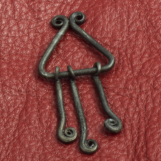Vikings Norse Celtic Dark Ages Pendant,87mm Triangle, forged steel, each