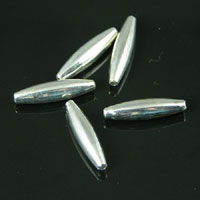 Silver Finish 5x19mm Long Rice Spacer Beads Sold by Dozen