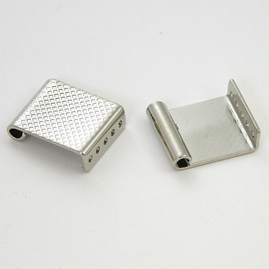 11x13mm Watch Connector, 5-Hole, silver finish pk/12