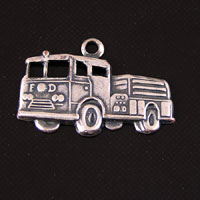 12.5x18.5mm Fire Engine, Classic Silver, pk/6