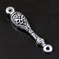 40mm Baroque Antique Classic Silver Links Pendants, pack of 3