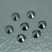 4mm Jet(black) Flatback, Preciosa Crystal pk/24