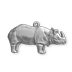 26x14mm Rhino Charm, Classic Silver, pk/6