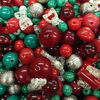 Christmas Holidays Bead Mix Grab Bag, 1/4 pound