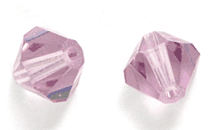 Swarovski Crystal 6mm Bicone Beads, Light Amethyst, Sold by Dozen