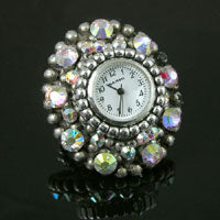 Swarovski Crystal AB Watch Stretch Ring