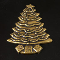 50mm Vintage Brass Finish CHRISTMAS TREE each