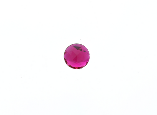 22mm Acrylic Flatback Faceted Round Stone, Fuchsia, pack of 12