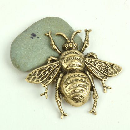 Metal Bee Charm, Antique Gold, sold by each