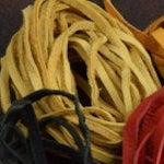 Sueded Leather Lace Cord, 18' Feet, Chamois Yellow, Pack of 6