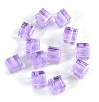 Swarovski Crystal 4mm Square Beads, Violet, pack of 12