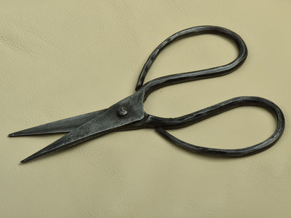 Scissors, forged steel hand made retro scissors , antique round handles forged steel, each J539BK (CLONE)