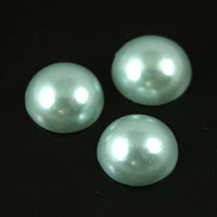 11mm Round Acrylic Stone, Light Sapphire Pearl, pack of 6
