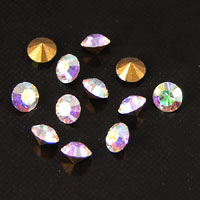 3mm Swarovski Chaton, Crystal AB, pk/12