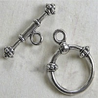 18mm Bali Beaded Toggle Clasp, pack of 5