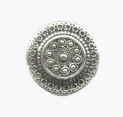 18mm Antique Silver Finish Assyrian Round Embellishment