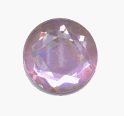 18mm Round Faceted Flatback Lucite Stone, Ruby, pk/4