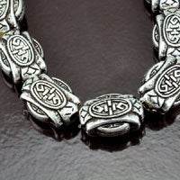 21x15x9mm Vintage Classic Silver Mandarin Beads, str