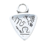 25mm Viking Celtic Runes Pendant Charm, Antique Silver, Sun on back, pack of 6