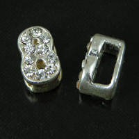 10mm Rhinestone Number Slide Charm - 8, ea