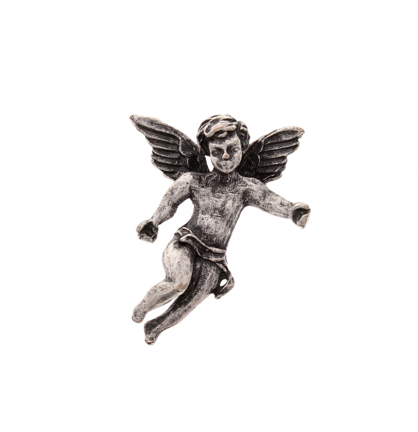 20x32mm Antique Silver Finish Cherub Charm, pack of 6