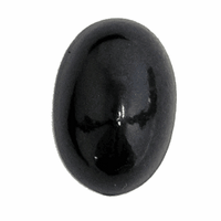 14x10mm Oval Black Pearl Acrylic Cabochon, pk/24