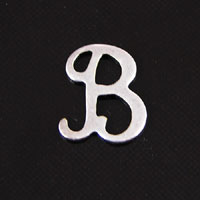 11x9mm Letter <B>B</B> Classic Silver Metal Stamping, pk/6