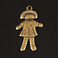 21mm Rag Ann Doll Charm, Vintage Gold, Pack of 6