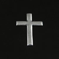 23x16mm Latin Cross Stamping, Classic Silver,- pk/6