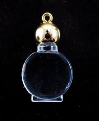 15x26x8mm Clear Faux Perfume Bottle, Lucite Pendant/Charm  pk/2