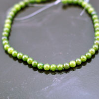 6mm Olive Green Lucite Beads, 12in strand