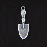 22x7mm Garden Shovel Charm, Classic Silver, pk/6