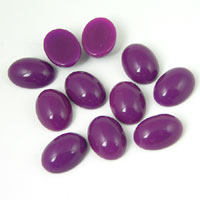 18x13mm Purple Amethyst Acrylic Cabochon Flat Back, pk/20