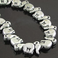 Antique Silver Elephant Beads | Lucky Elephant Charms | Tribal Boho Jewelry-Making Supplies | Bracelet and Necklace Beadsf