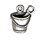 Classic Silver Finish PAIL AND SHOVEL EA