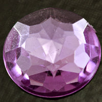 18mm Round Faceted Flatback Lucite Stone, Light Amethyst pk/12