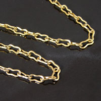 4x8mm Goldtone Wire Cable Chain, 24in Necklace, each