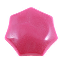 18mm Fuchsia Domed/Heptagon(flatback) Acrylic, pk/24
